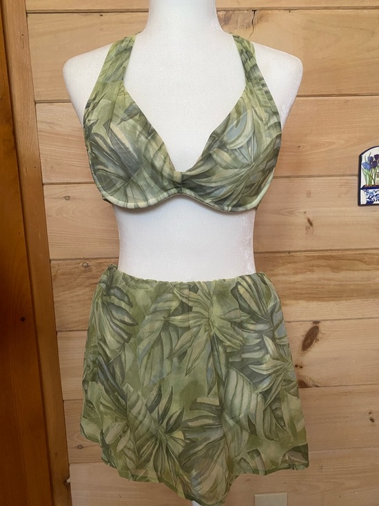 Tommy Bahama Other - Tommy Bahama Vintage NWOT 1992 Green Leaf Print Two-Piece Swim Set, sz 10, rare!